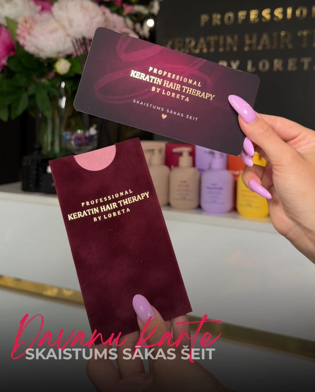 JAUNUMS! Keratin Hair Therapy fiziskā dāvanu karte